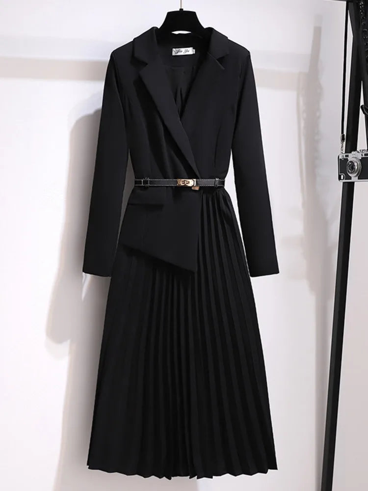 Marguerite | Women's Pleated A-Line Midi Dress