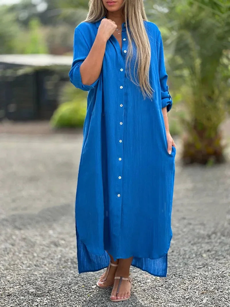 Maggie | Chic Cotton Hemp Summer Dress for Women