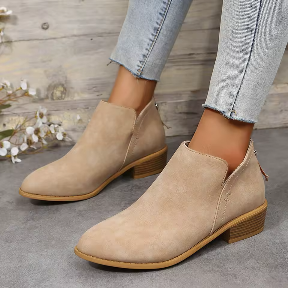 Florinda | Women's Wedge Heel Pointed Toe Ankle Boots