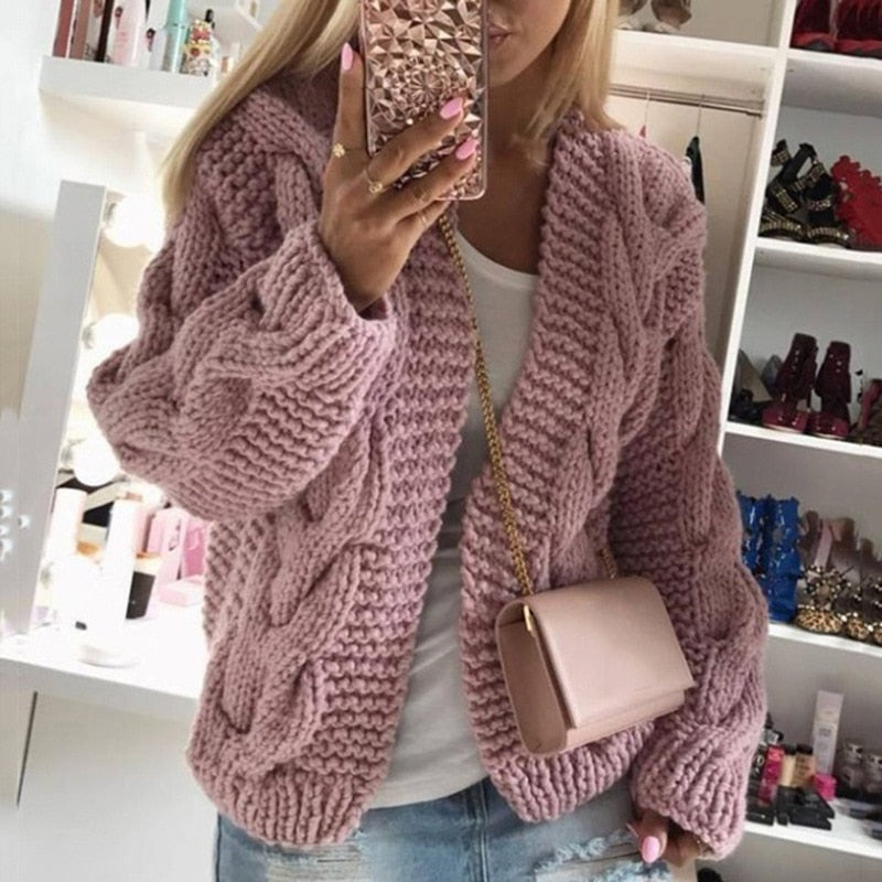 Alwynne | Oversize Open Chunky Knit Cardigan for Women
