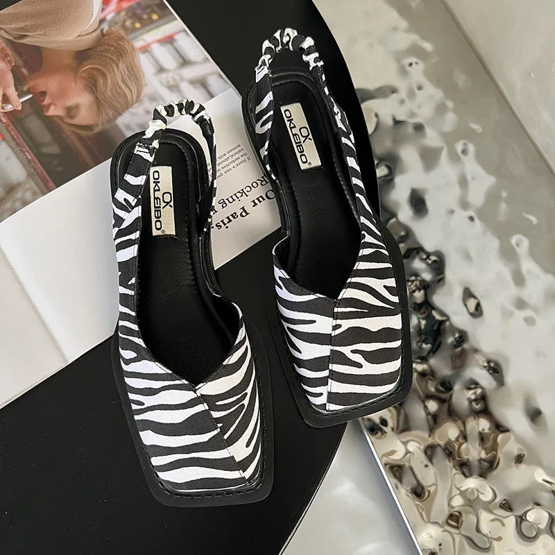 Petunia | Stylish Slingback Sandals with Square Toe for Women