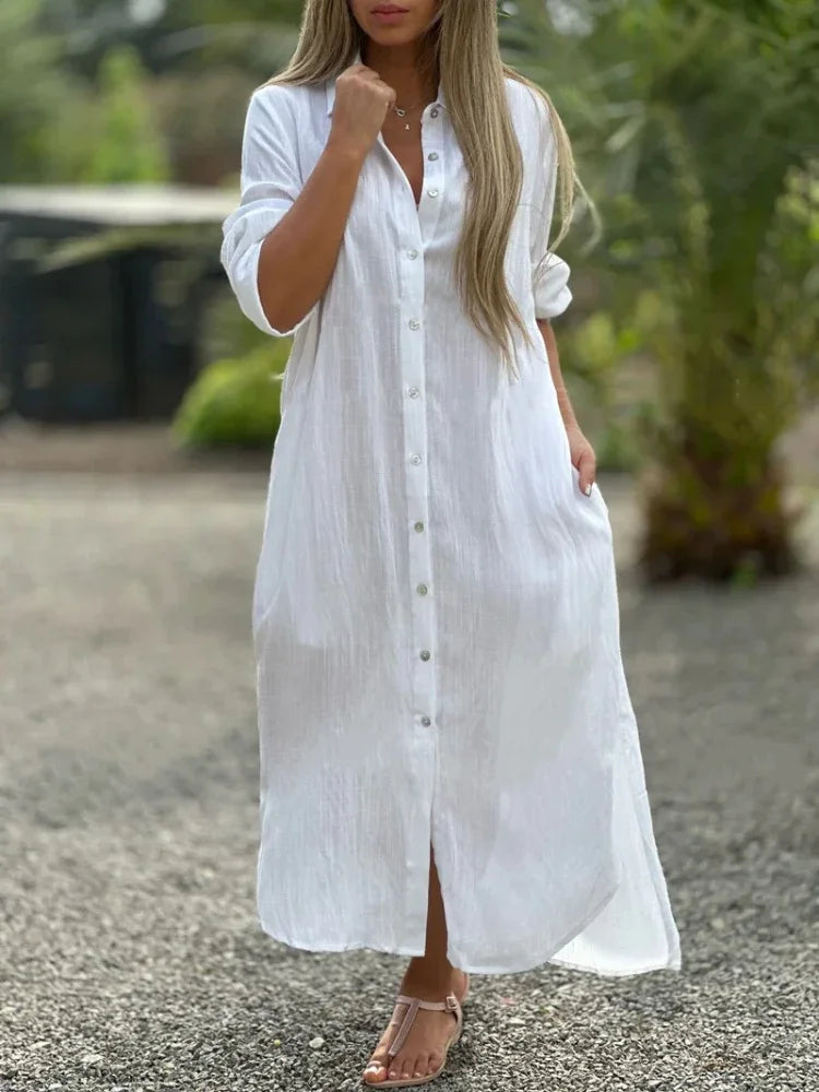 Maggie | Chic Cotton Hemp Summer Dress for Women