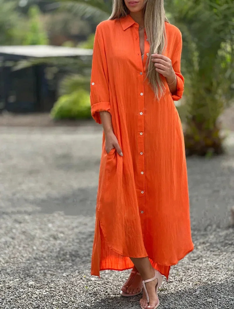 Maggie | Chic Cotton Hemp Summer Dress for Women