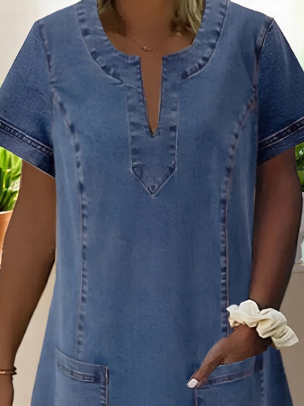 Layla | Chic Soft Denim Midi Dress for Effortless Style