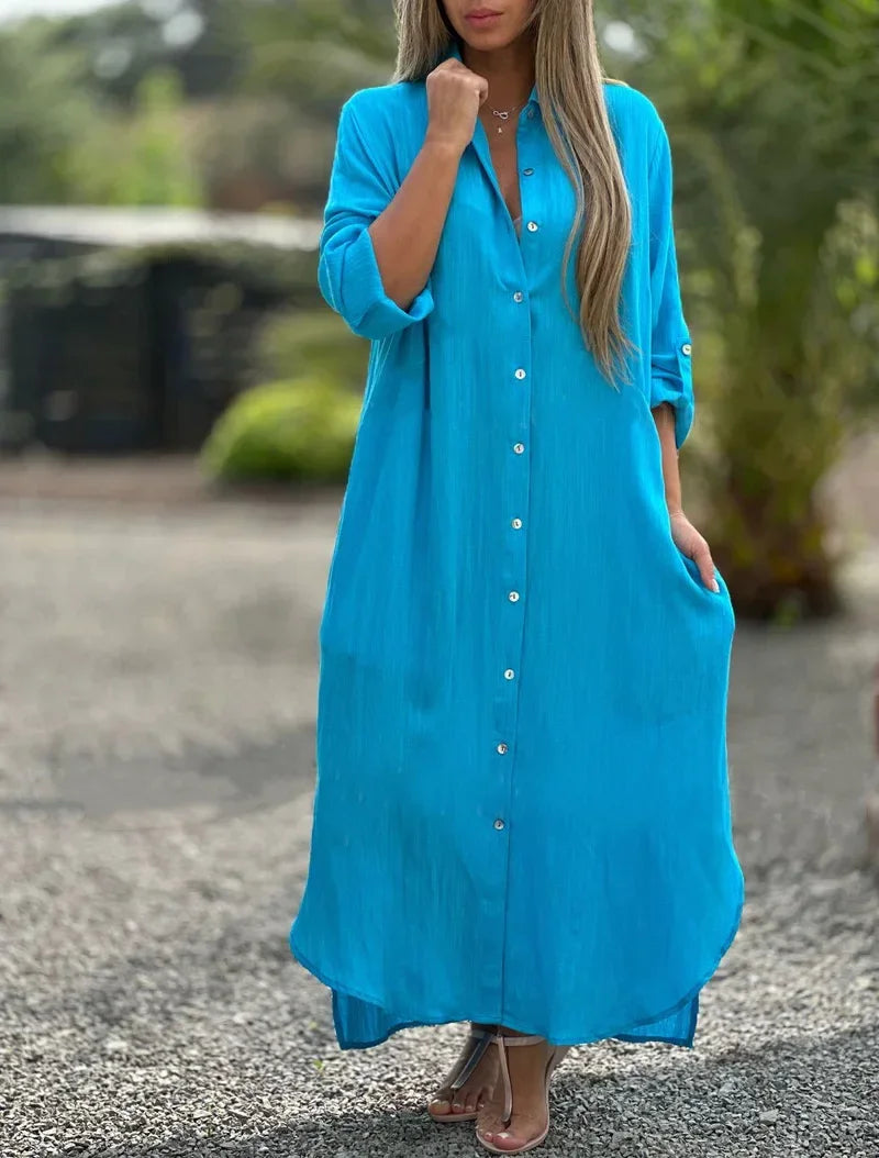 Maggie | Chic Cotton Hemp Summer Dress for Women
