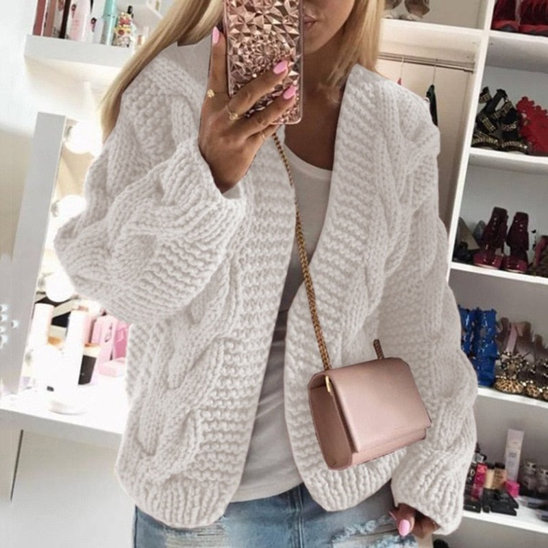 Alwynne | Oversize Open Chunky Knit Cardigan for Women