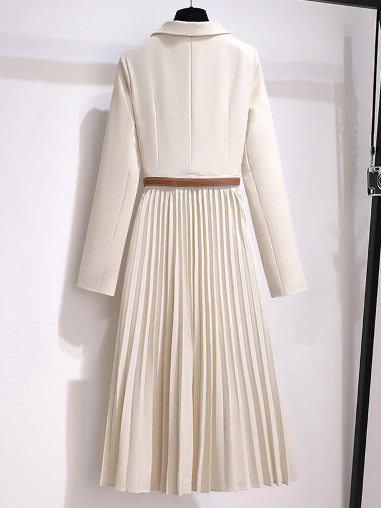 Marguerite | Women's Pleated A-Line Midi Dress