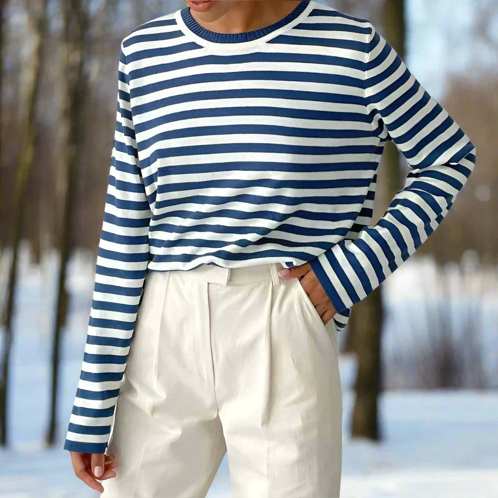 Alexandra | Striped Long Sleeve T-Shirt for Women