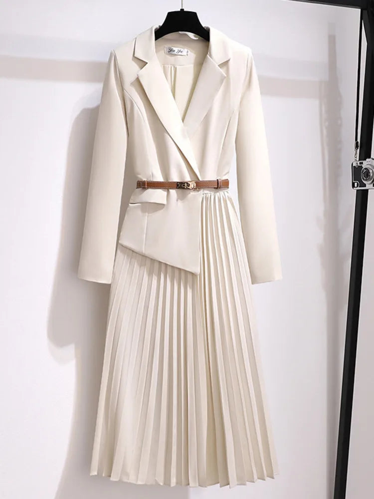 Marguerite | Women's Pleated A-Line Midi Dress