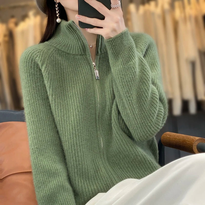 Alexina | Women's Zip-Up Sweater Jacket