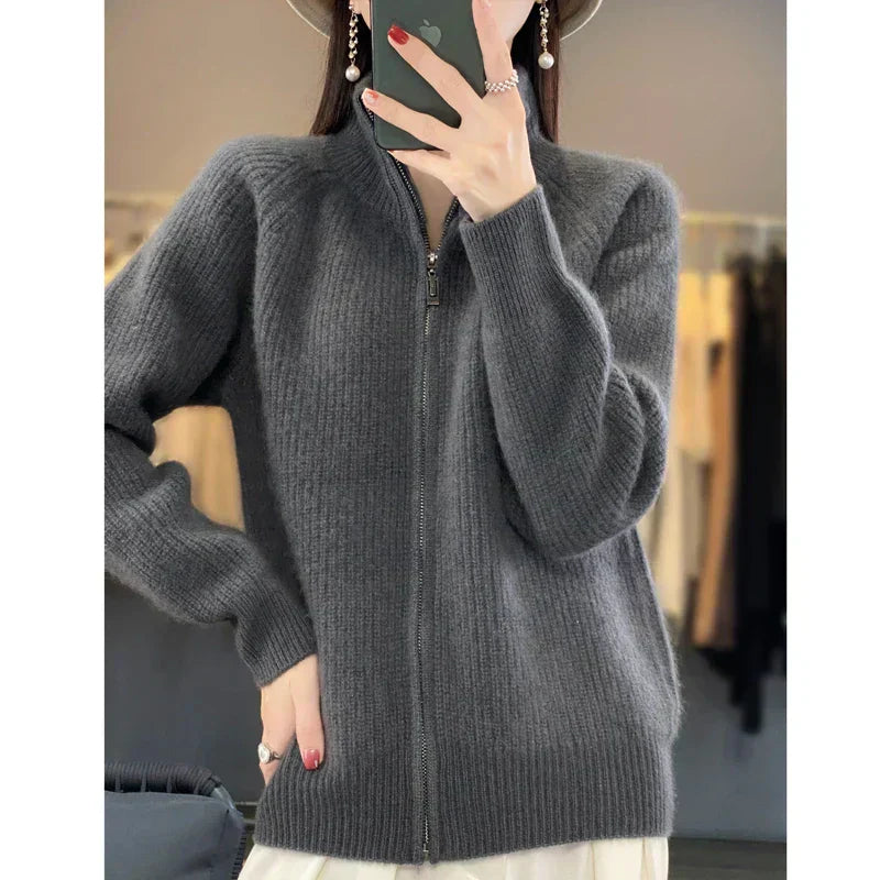 Alexina | Women's Zip-Up Sweater Jacket