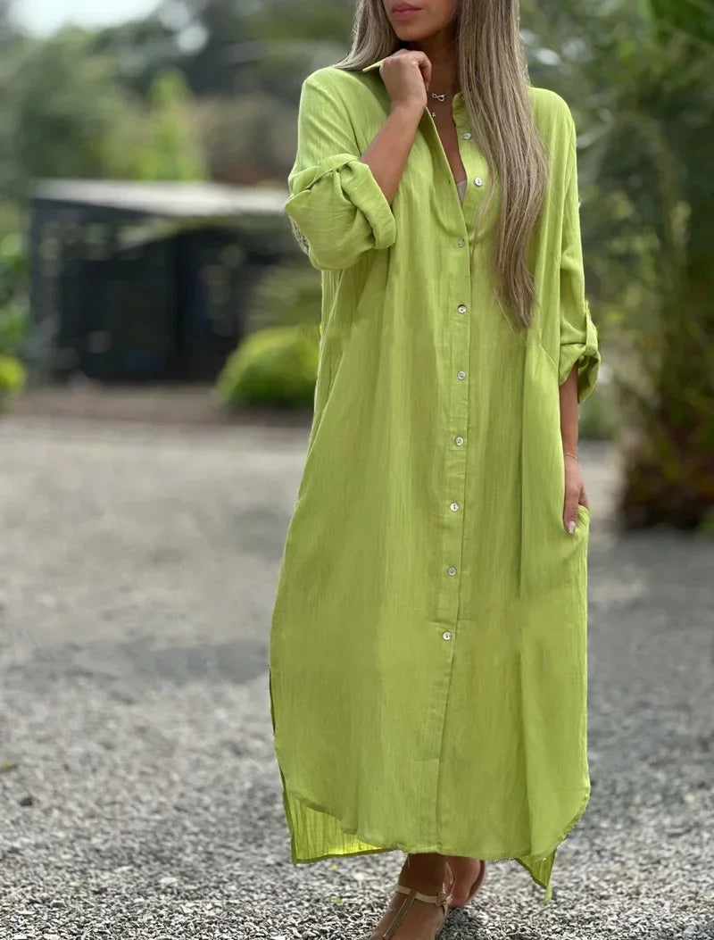 Maggie | Chic Cotton Hemp Summer Dress for Women