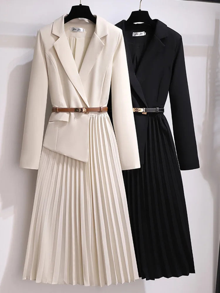 Marguerite | Women's Pleated A-Line Midi Dress