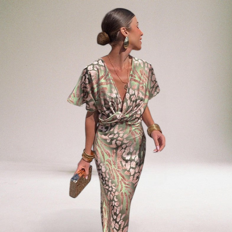 Paige | Chic Maxi Dress with Distinctive V-neck for Women