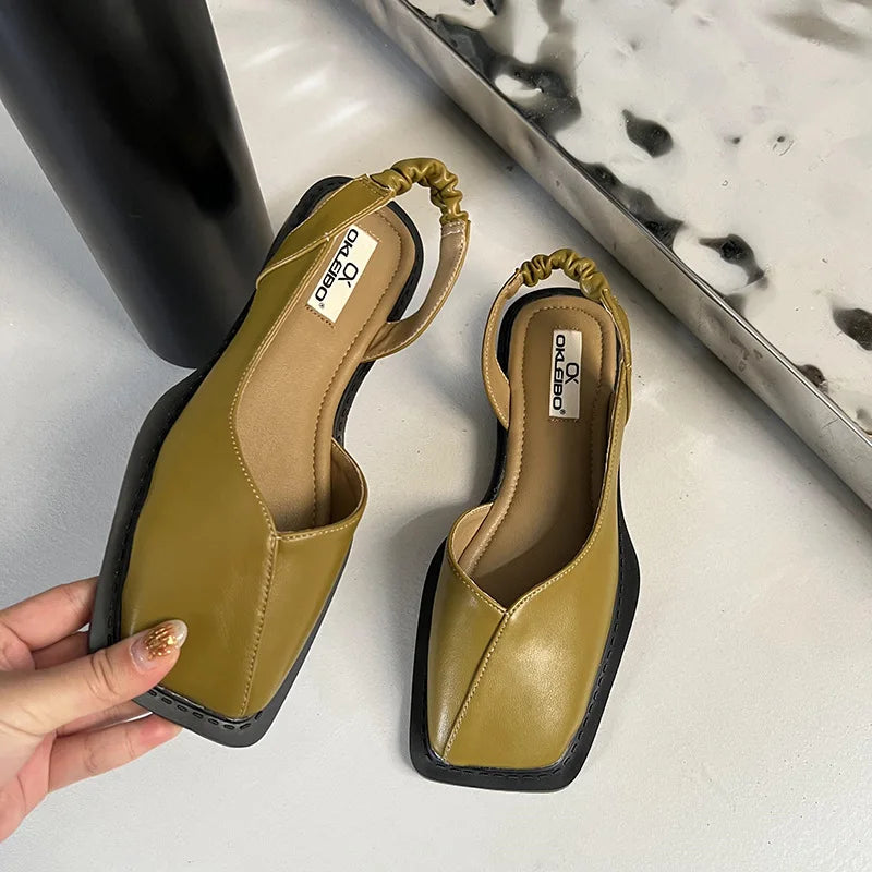 Petunia | Stylish Slingback Sandals with Square Toe for Women