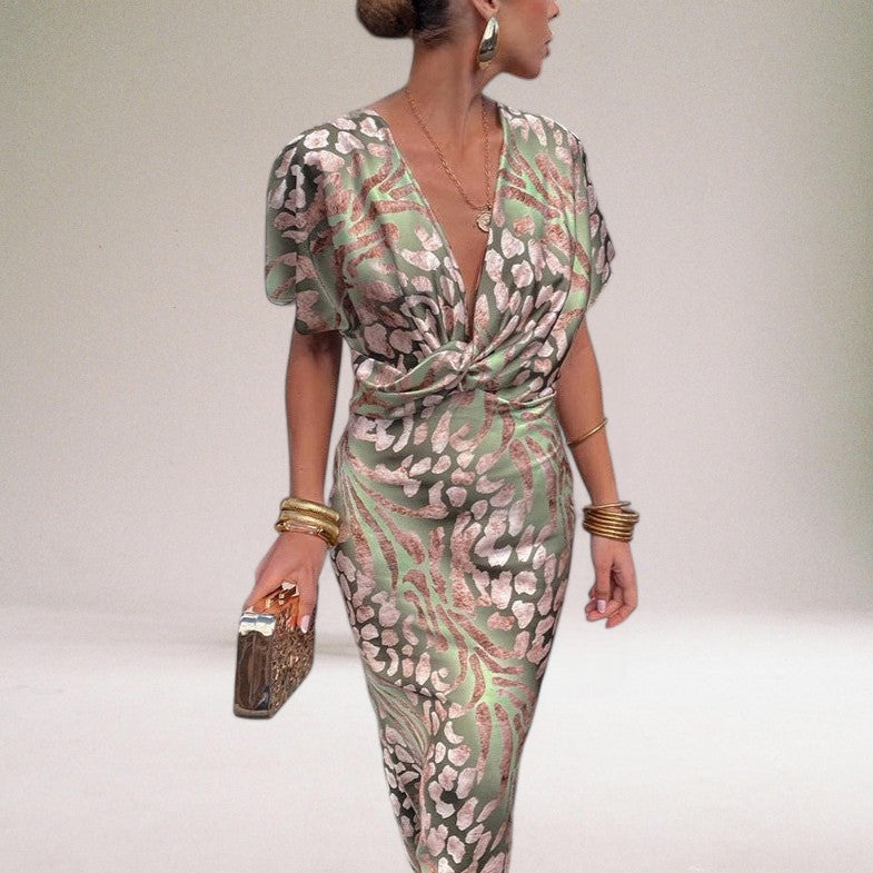 Paige | Chic Maxi Dress with Distinctive V-neck for Women