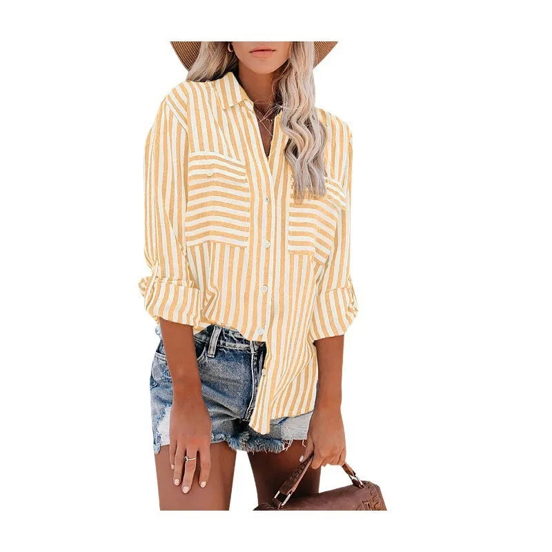 Cheryl | Striped Blouse for Women - Effortlessly Stylish Casual Chic