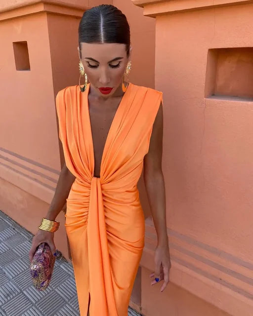 Nell | Elegant Pleated Maxi Dress
