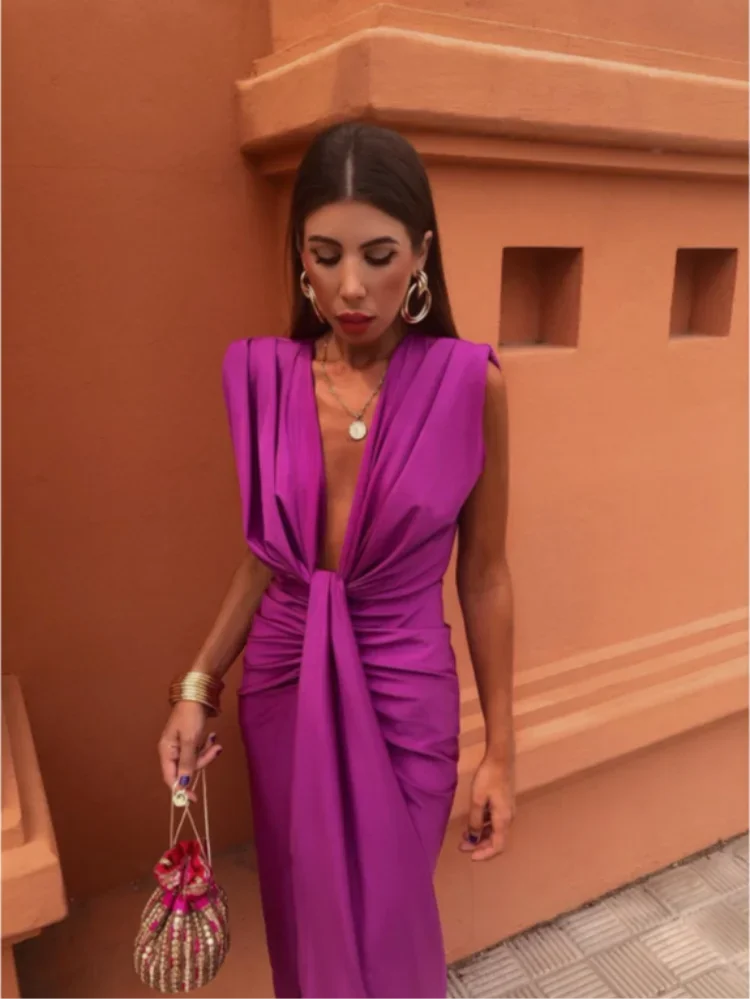 Nell | Elegant Pleated Maxi Dress