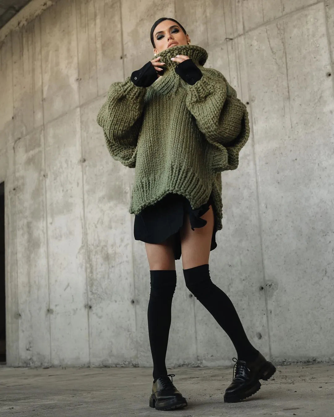 Leanne | Women's Oversized Knit Sweater Dress