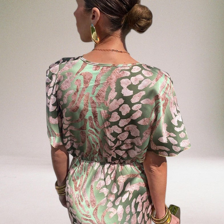 Paige | Chic Maxi Dress with Distinctive V-neck for Women