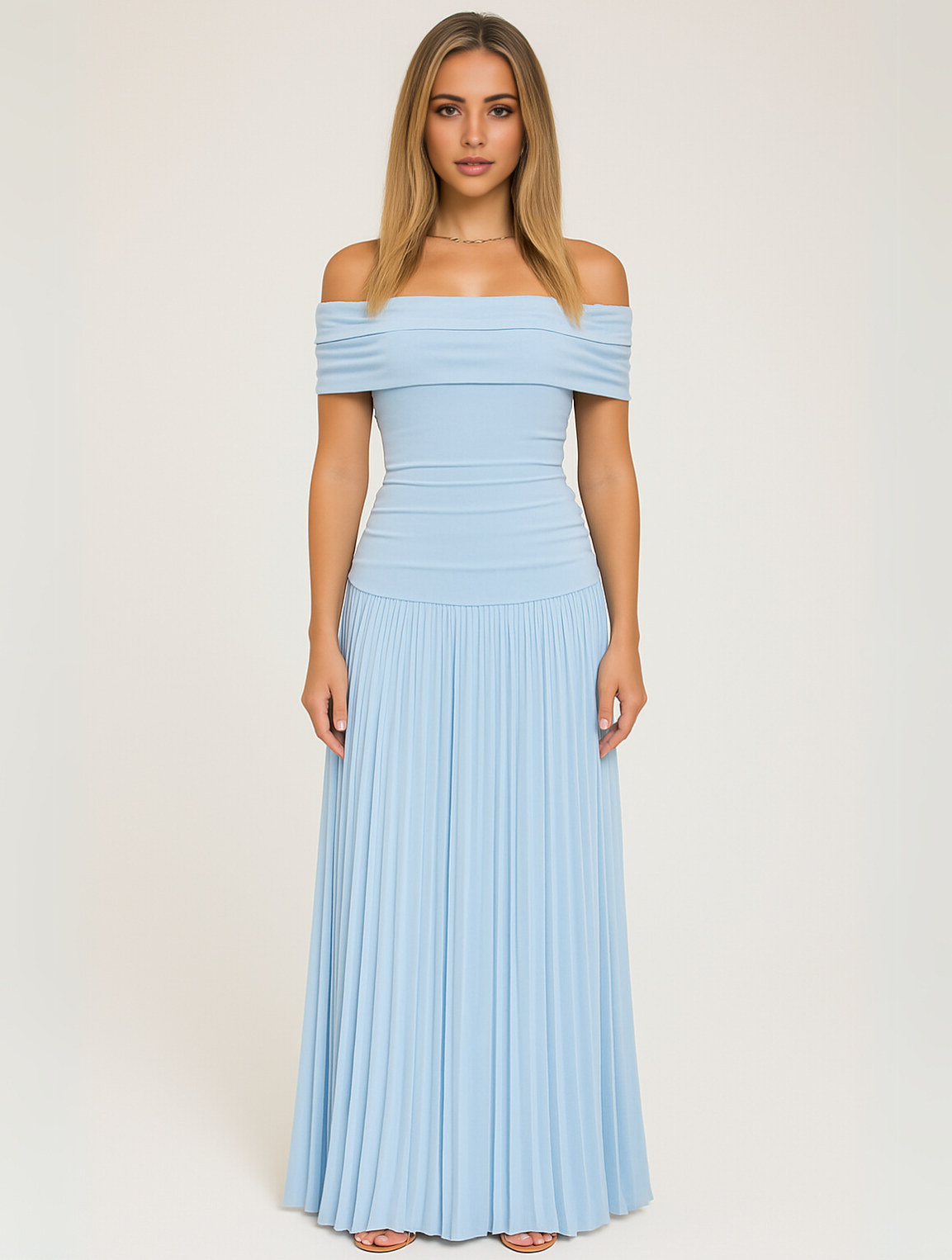 Lynda | Timeless Elegant Off-Shoulder Maxi Dress