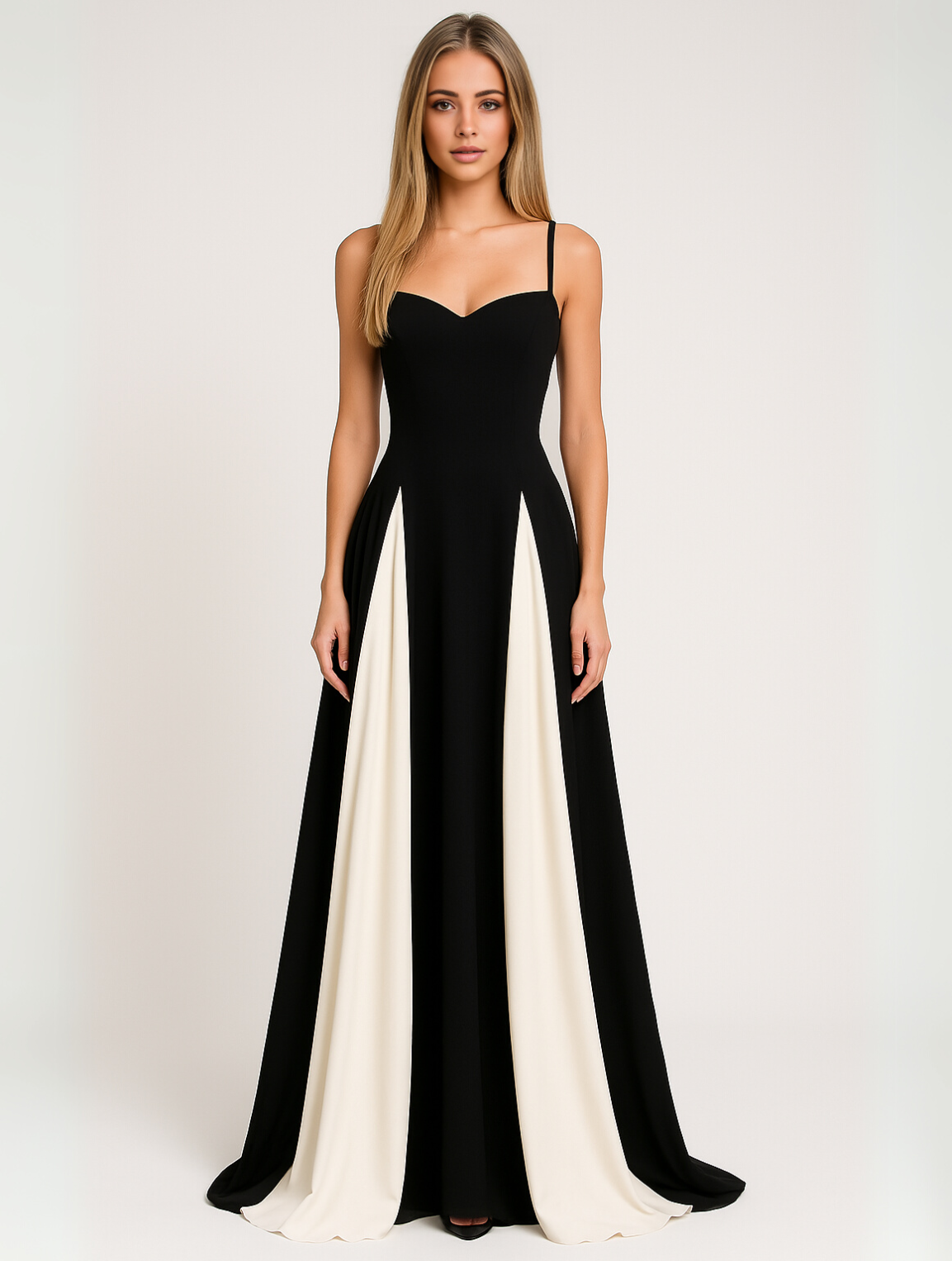 Naomi | Portofino Elegant Contrast Panel Dress