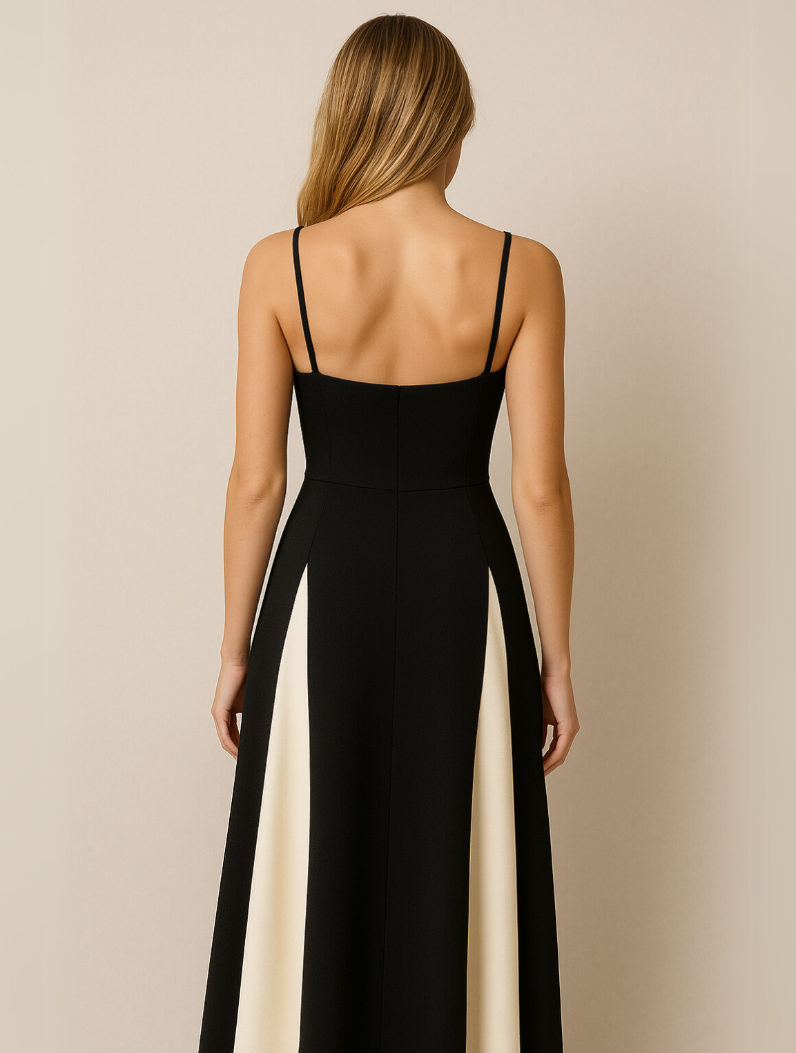 Naomi | Portofino Elegant Contrast Panel Dress