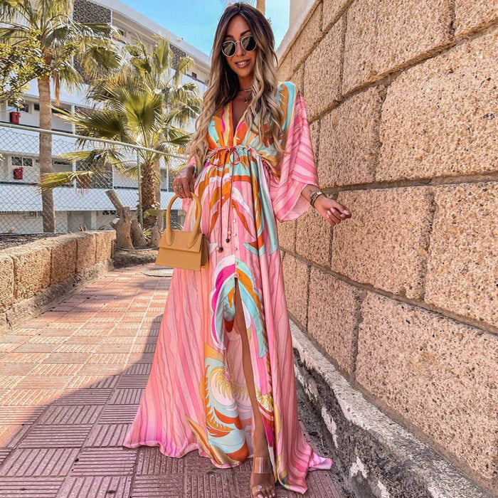 Merle | Vibrant Maxi Dress with Eye-Catching Graphic Print