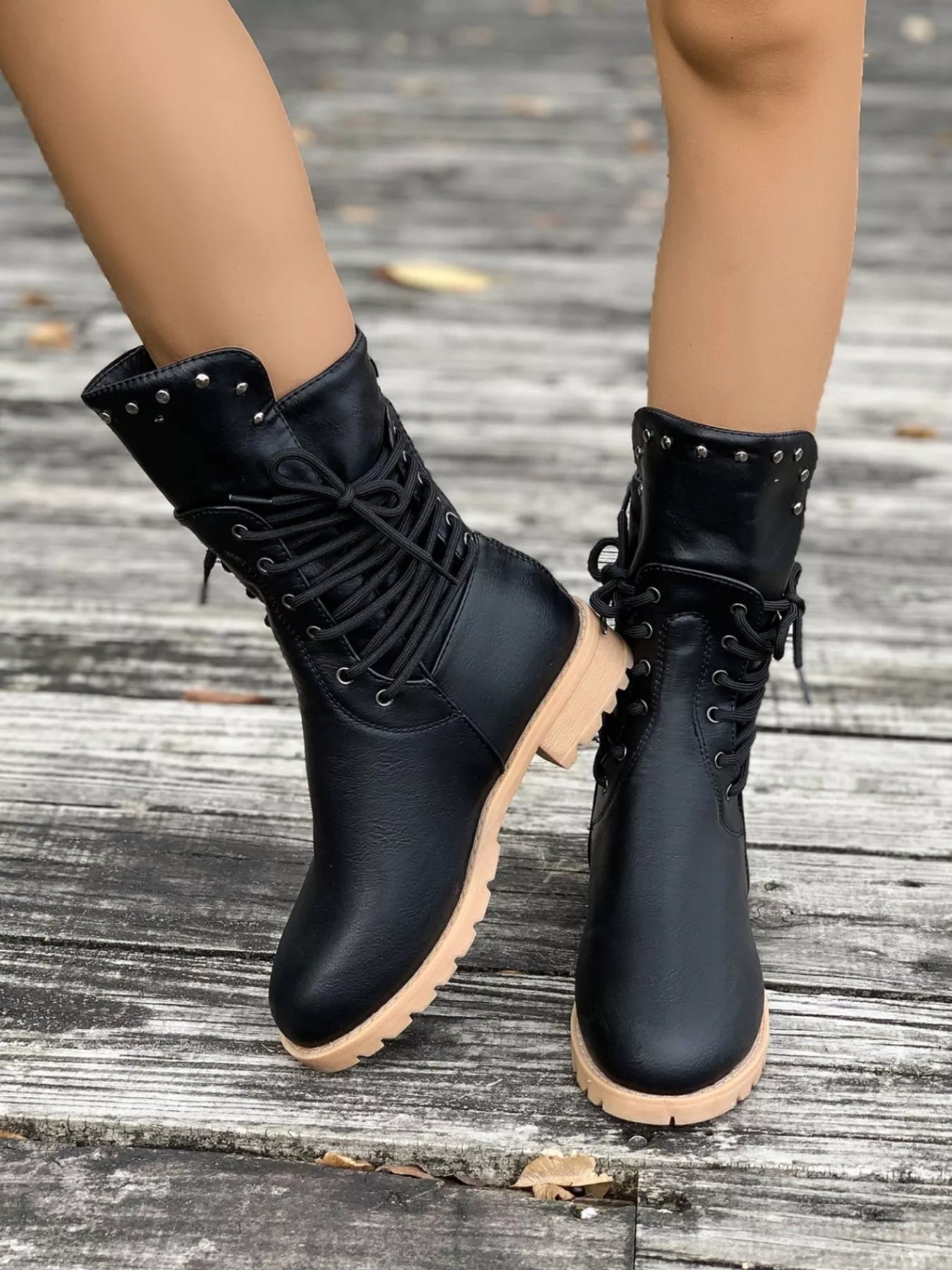 Alecia | Women's Round Toe Block Heel Boots
