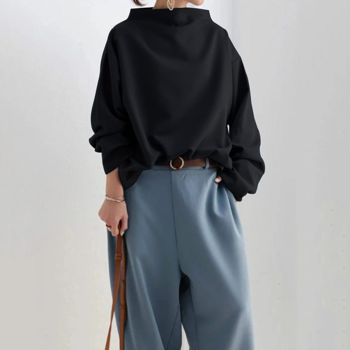 Agnes | Women's Oversized Funnel Neck Top