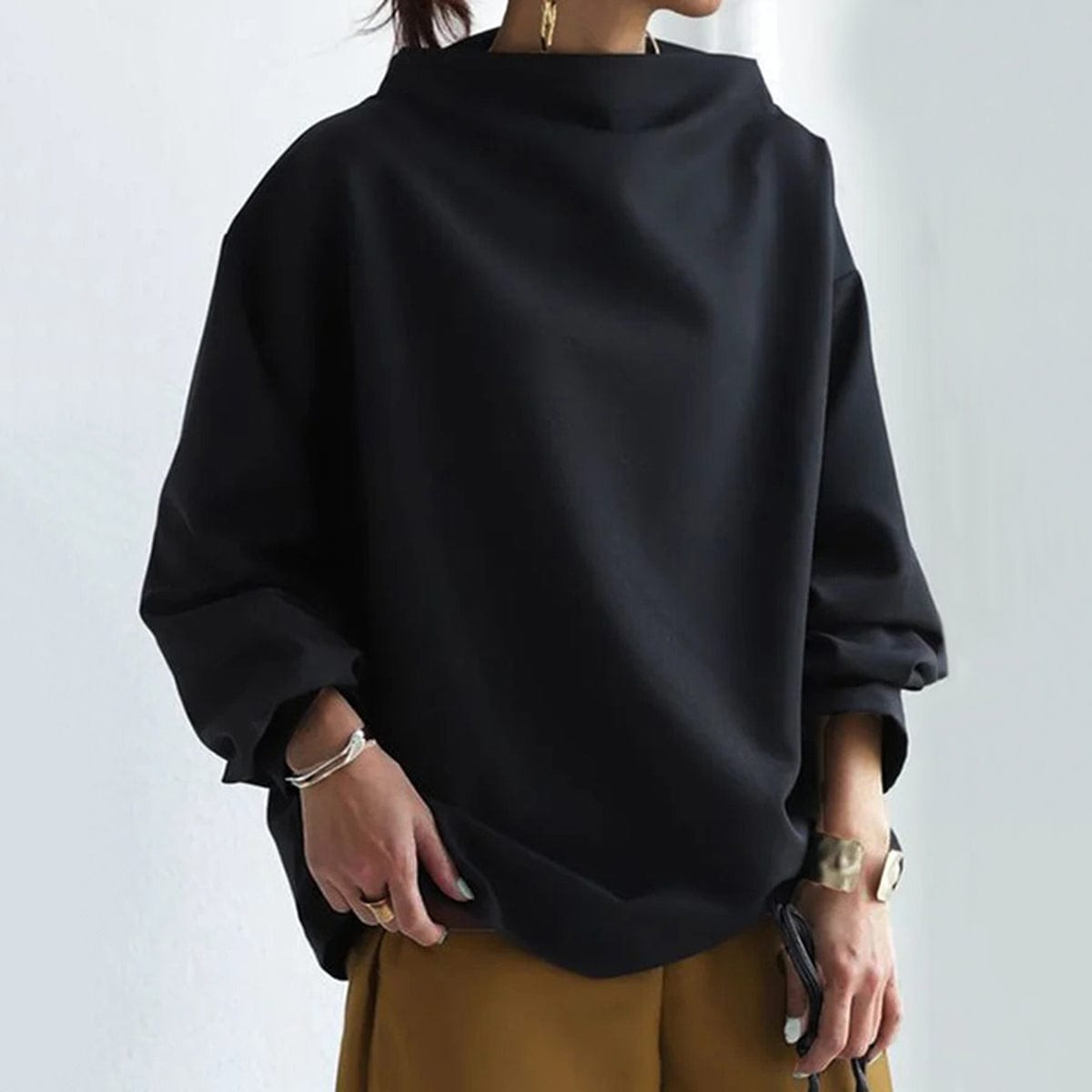 Agnes | Women's Oversized Funnel Neck Top