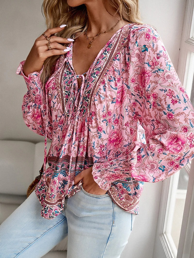 Claire | Chic Summer Floral Blouse