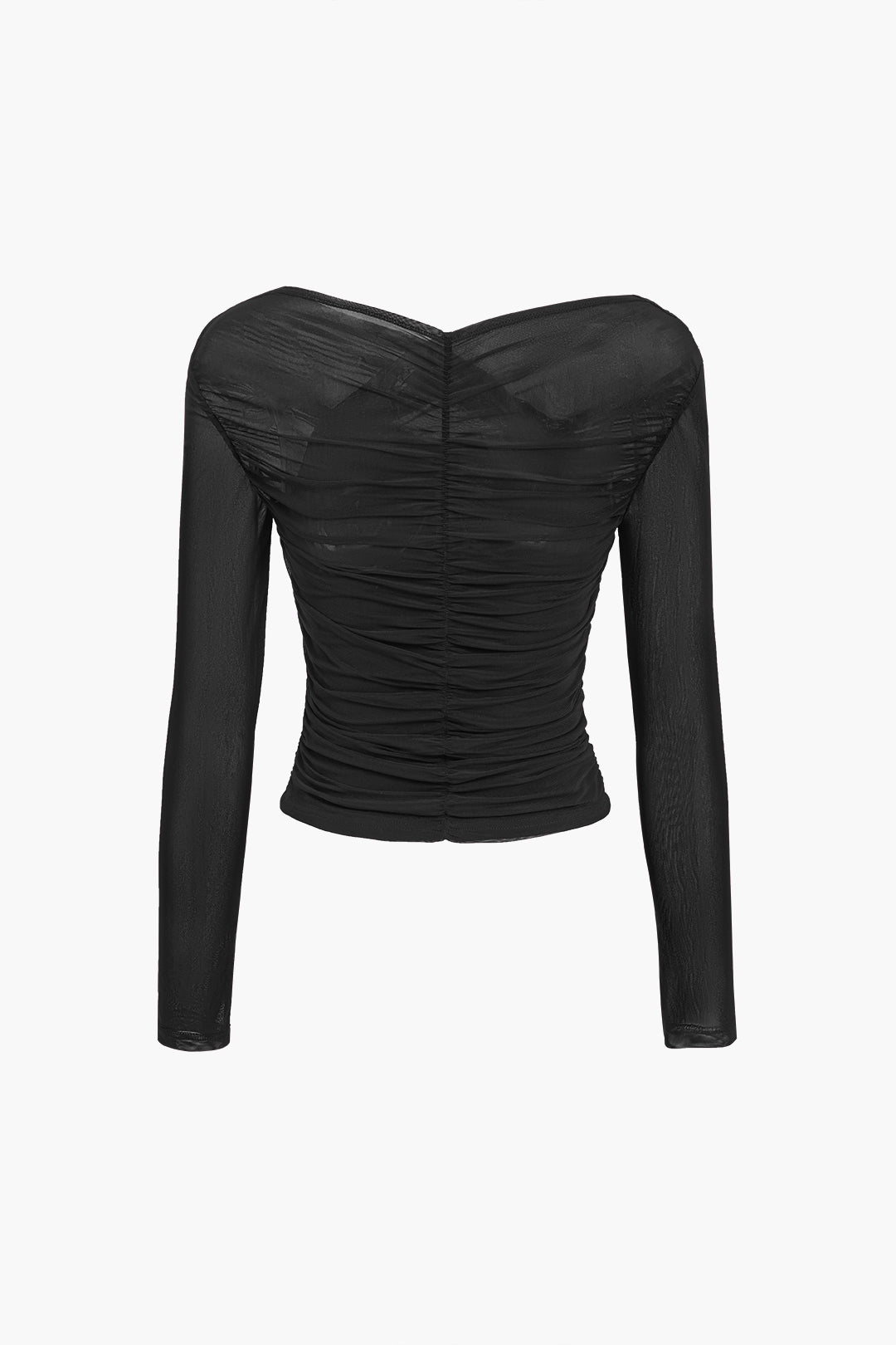 Daisy | Women's Ruched Mesh Long Sleeve Top