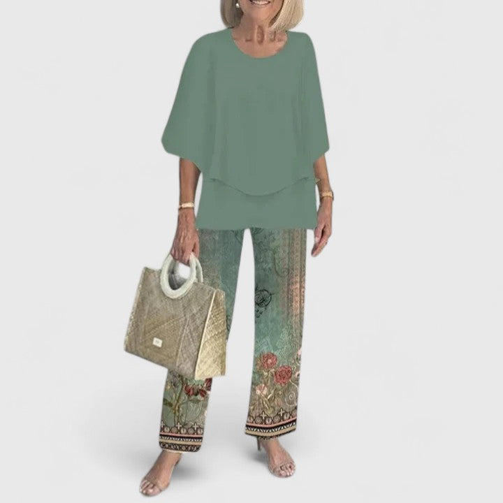 April | Women's Relaxed Fit Two-Piece Pant Set