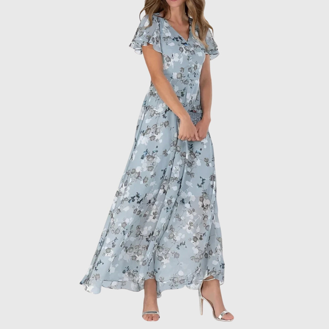 Diane | Women's V-Neck Floral Maxi Dress