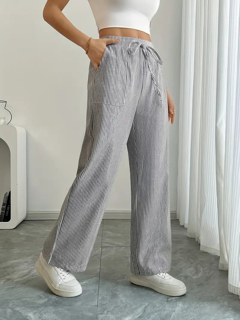 Caitlin | Chic Striped Pants with Pockets in Stylish Colors
