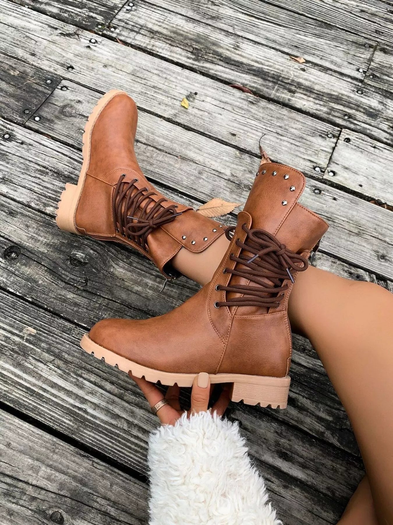 Alecia | Women's Round Toe Block Heel Boots