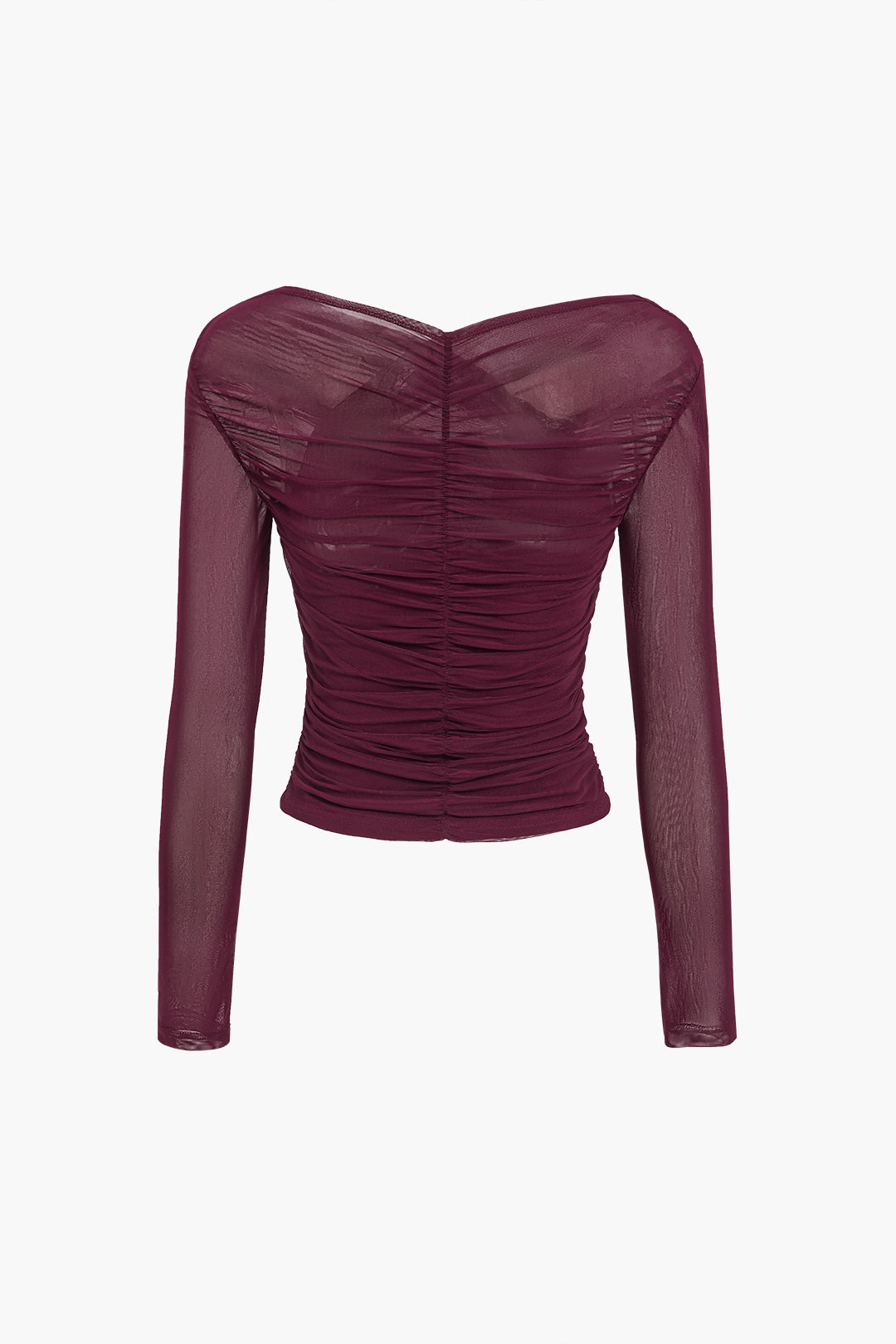 Daisy | Women's Ruched Mesh Long Sleeve Top