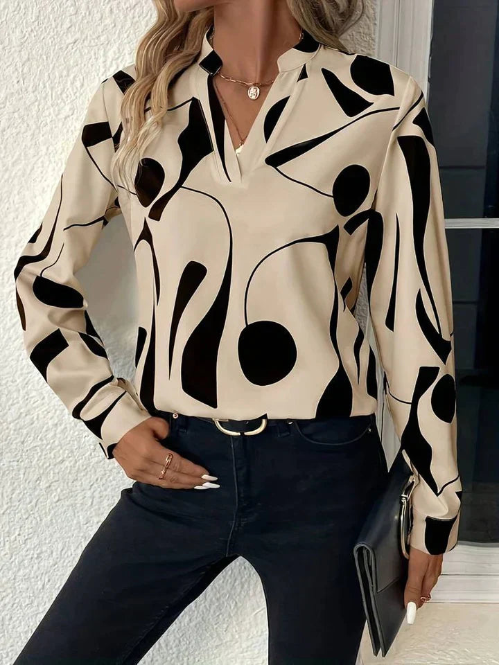Charlie | Women's Long Sleeve Printed Blouse