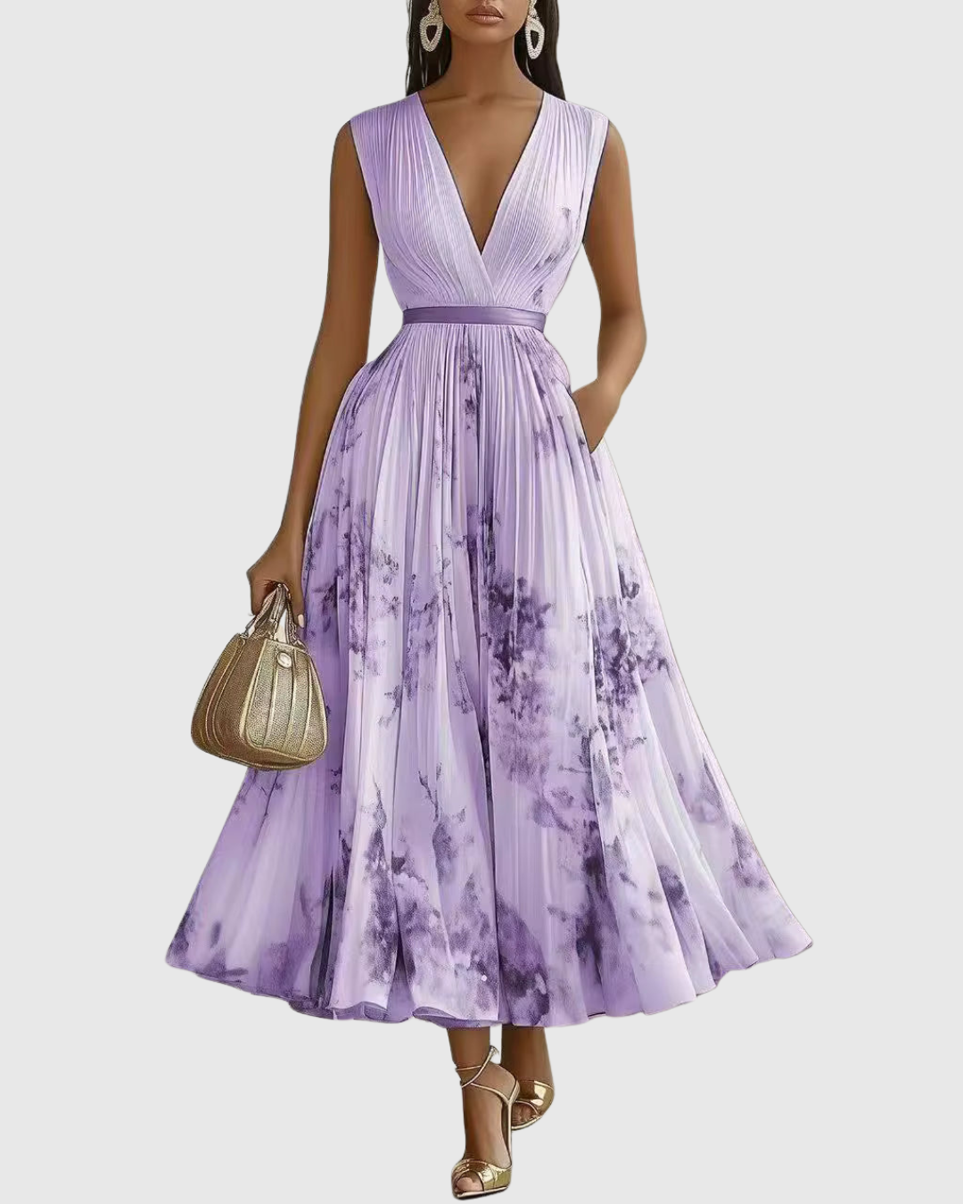 Heidi | Women's Sleeveless A-Line Midi Dress