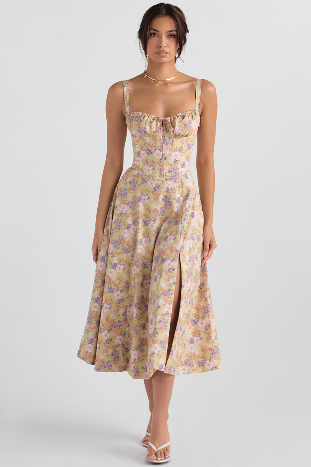 Marina | Spring Floral Print Party Dress