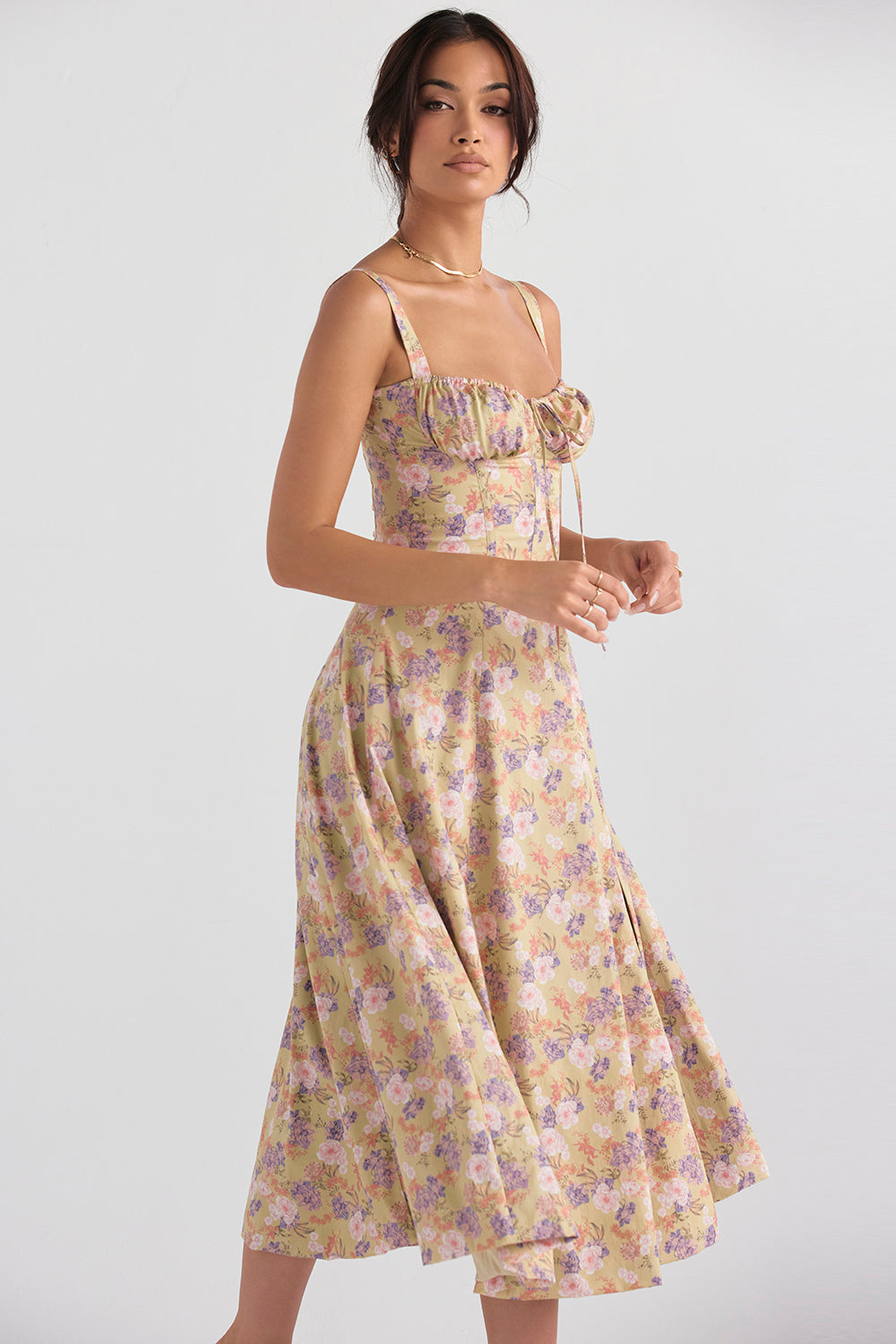 Marina | Spring Floral Print Party Dress