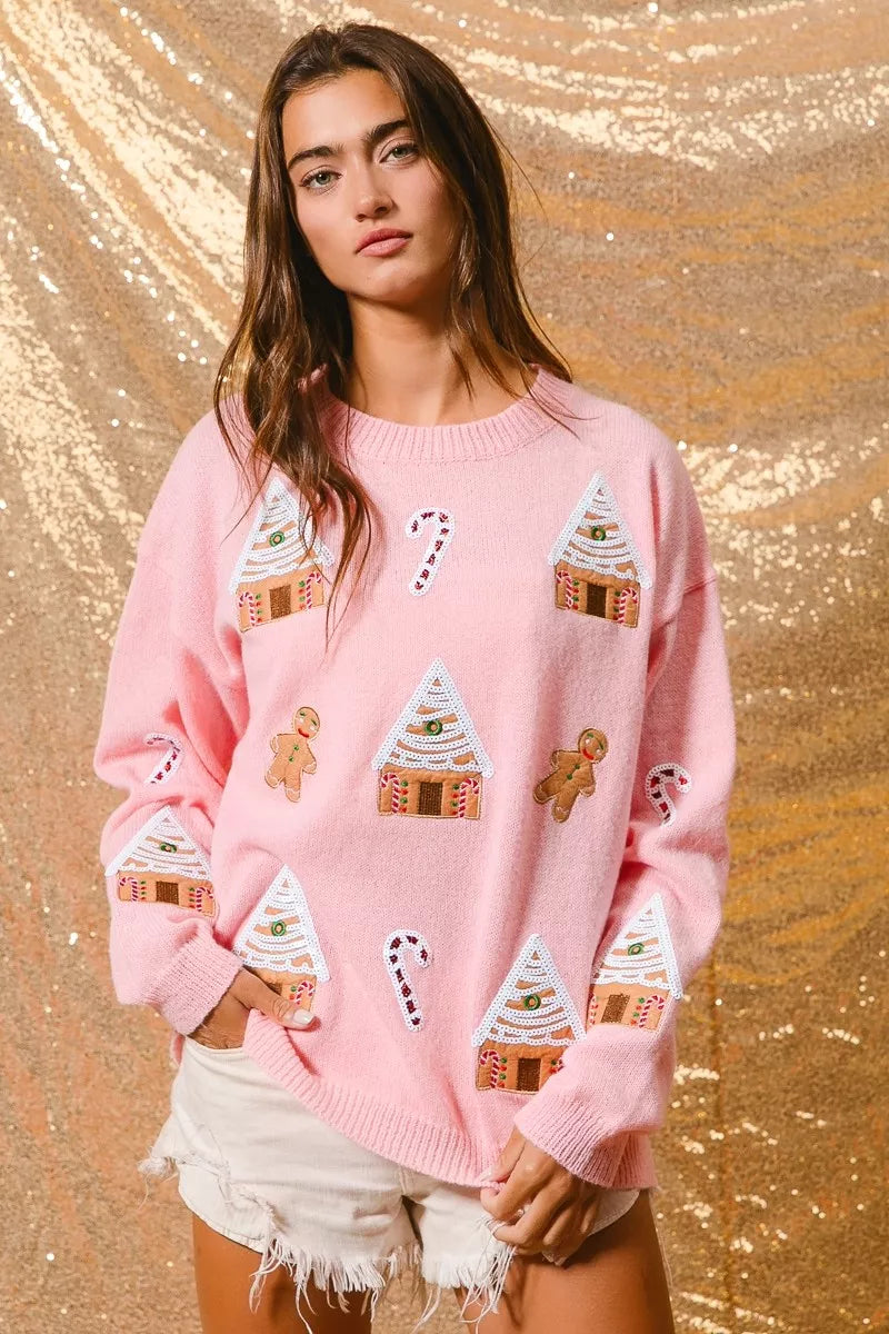 Aliyeh | Women's Winter Christmas Crew Neck Sweater