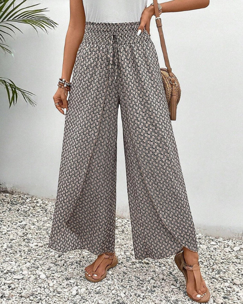 Brigitte | Lightweight Flowing Casual Trousers with Elastic Waist for Ultimate Comfort
