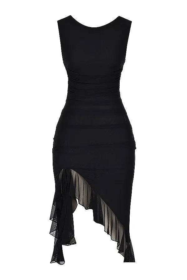 Lili | Chic Ruffle Midi Dress for Every Occasion