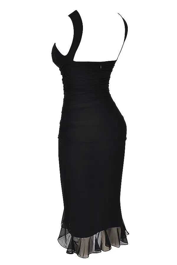 Lili | Chic Ruffle Midi Dress for Every Occasion