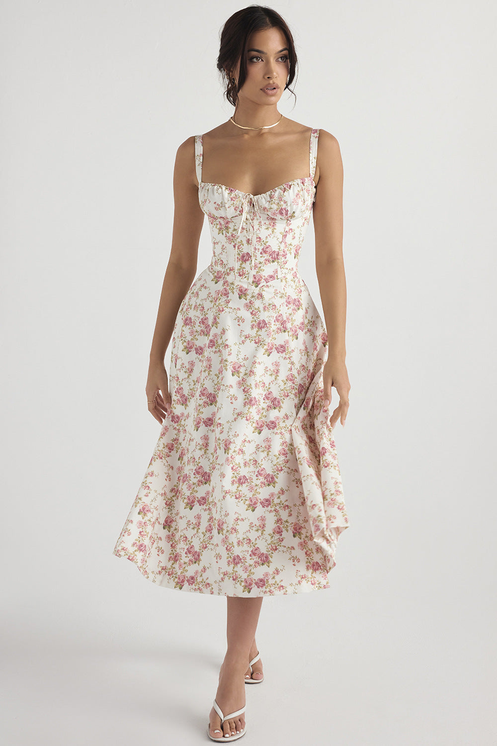 Marina | Spring Floral Print Party Dress
