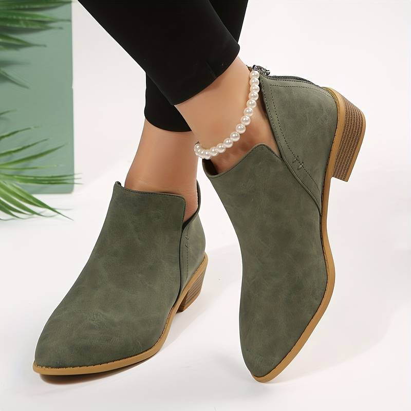 Florinda | Women's Wedge Heel Pointed Toe Ankle Boots