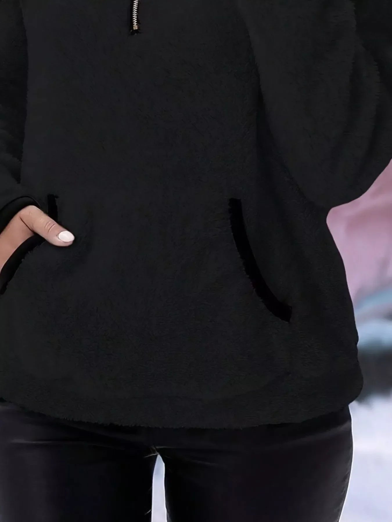 Amabel | Women's Half-Zip Fleece Pullover Teddy Jumper